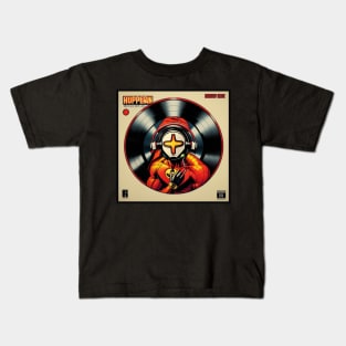 Unleash the Power: Superhero Soundscape Vinyl Record Artwork VI Kids T-Shirt